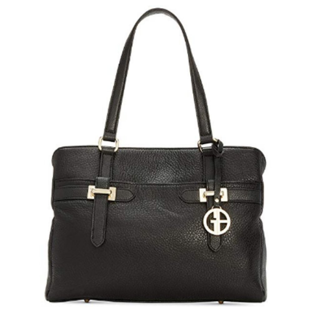 Giani Bernini Pebble Bridle Top-Handle Black Bag